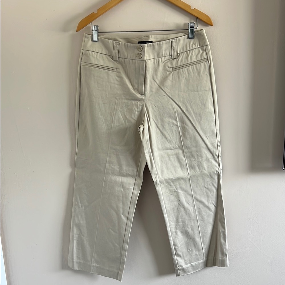 Classic Cream Chino Pants Women’s Size 8 | Straight Leg | NWT